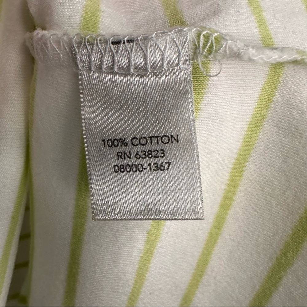 Christopher & Banks Light Green and White Striped Tee Size Large - Picture 4 of 6